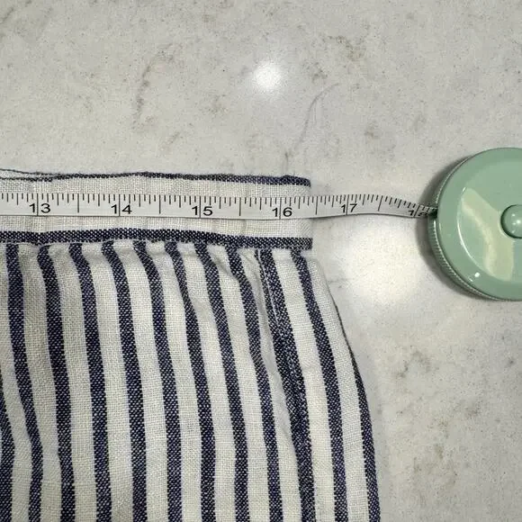 Chico’s Blue & White Striped 100% Linen Coastal Pants Chico's Size 0 Beach - Picture 12 of 16